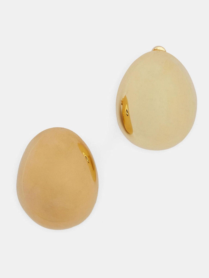 Hush gold tone chunky pebble earrings, imported from the UK