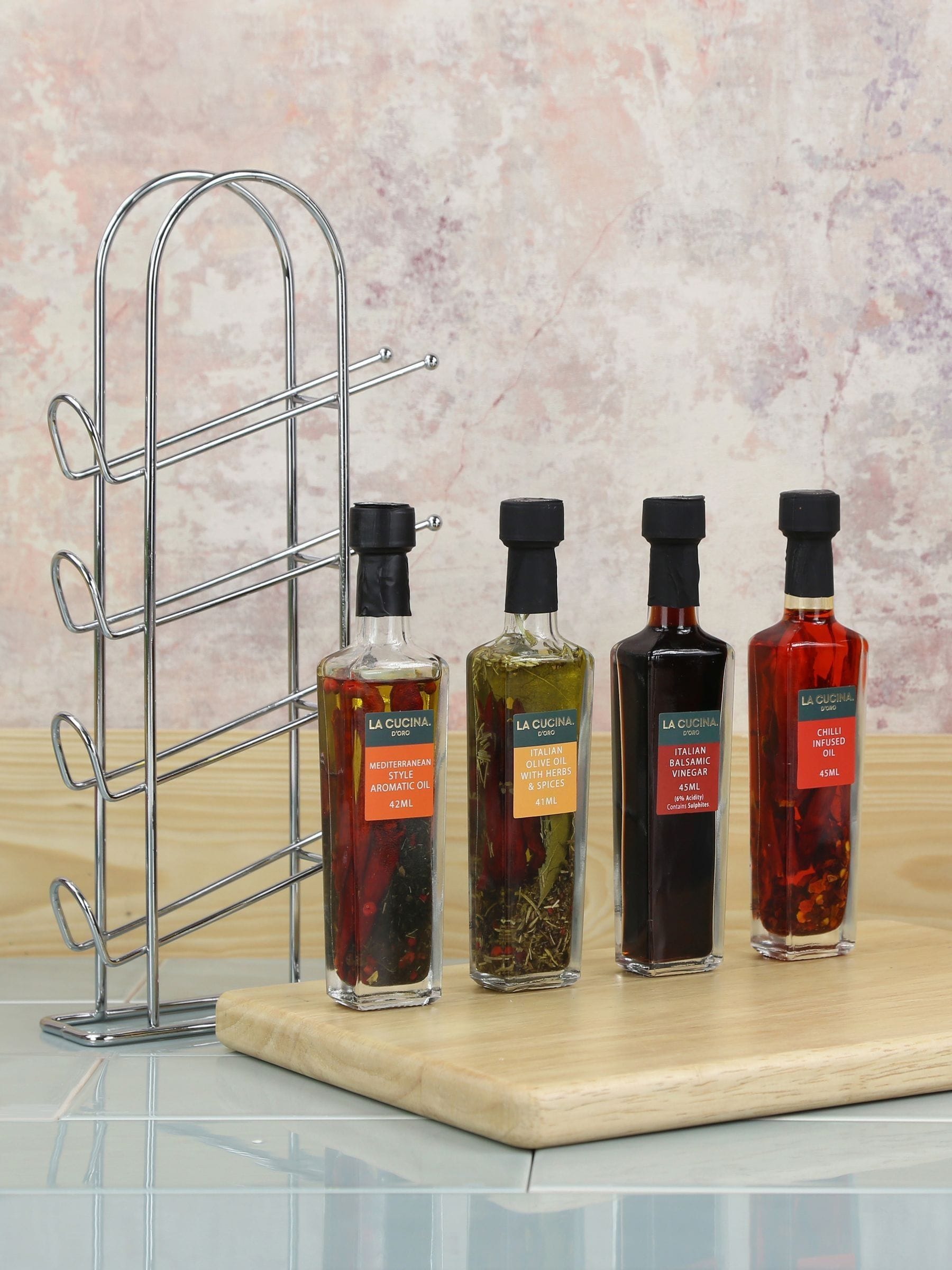 Kimm & Miller Oil and Vinegar in Rack Gift Set