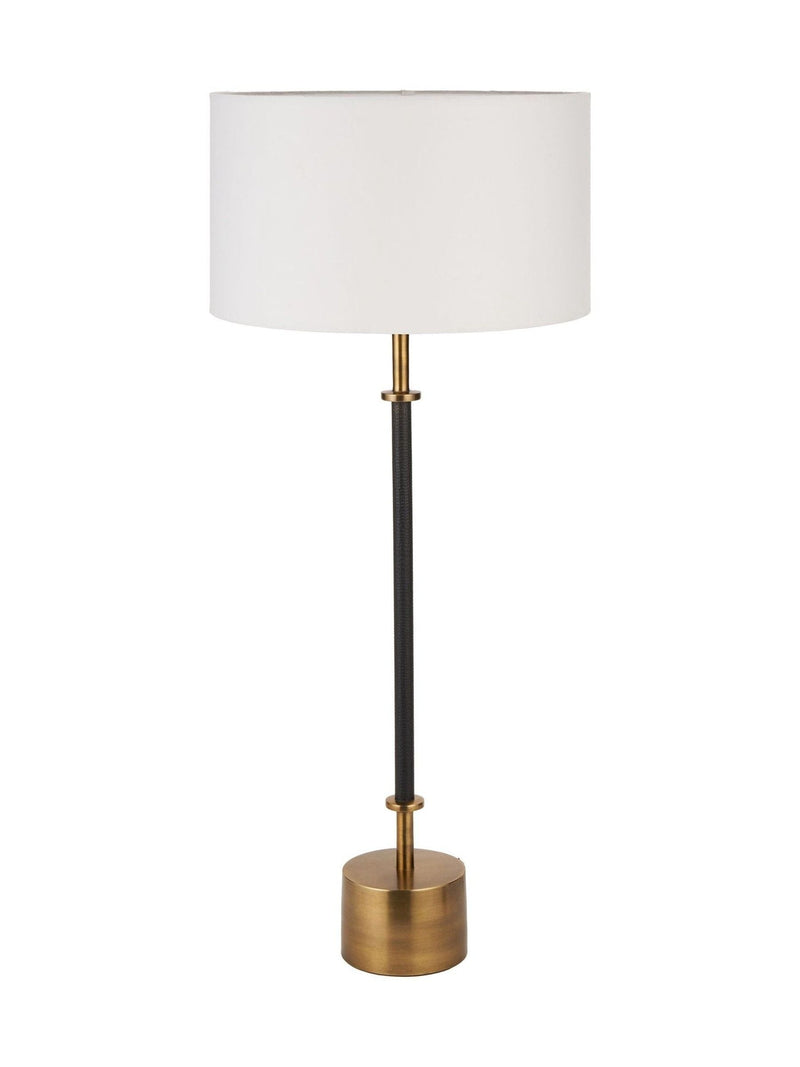 Pacific Lifestyle Black Antoine Croc table lamp 73cm - British product