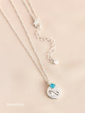 Silver Tone Birthstone Flower Necklace (British brand)