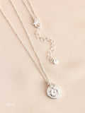 Silver Tone Birthstone Flower Necklace (British brand)