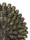 Libra Interiors bronze peacock sculpture 17cm, UK version