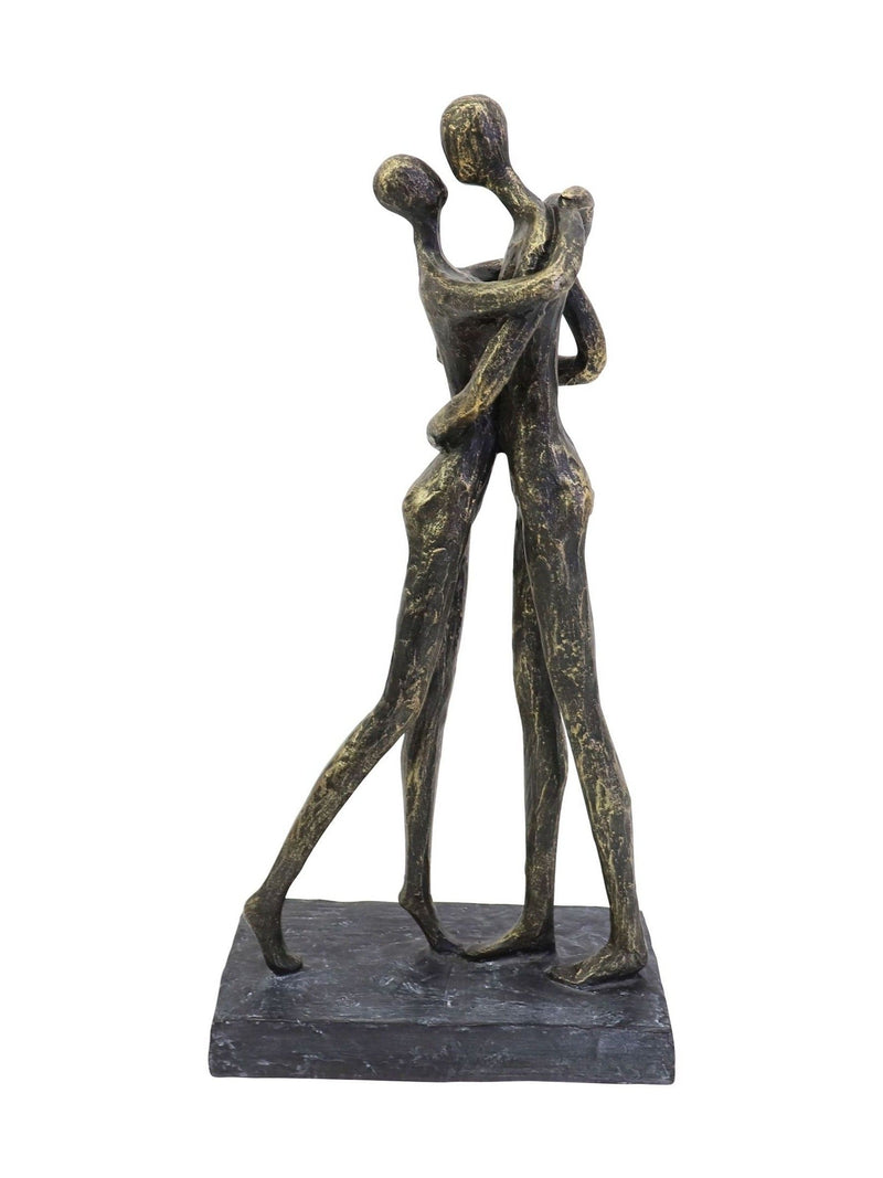 Libra Interiors bronze lovers embrace sculpture 32cm height, UK version