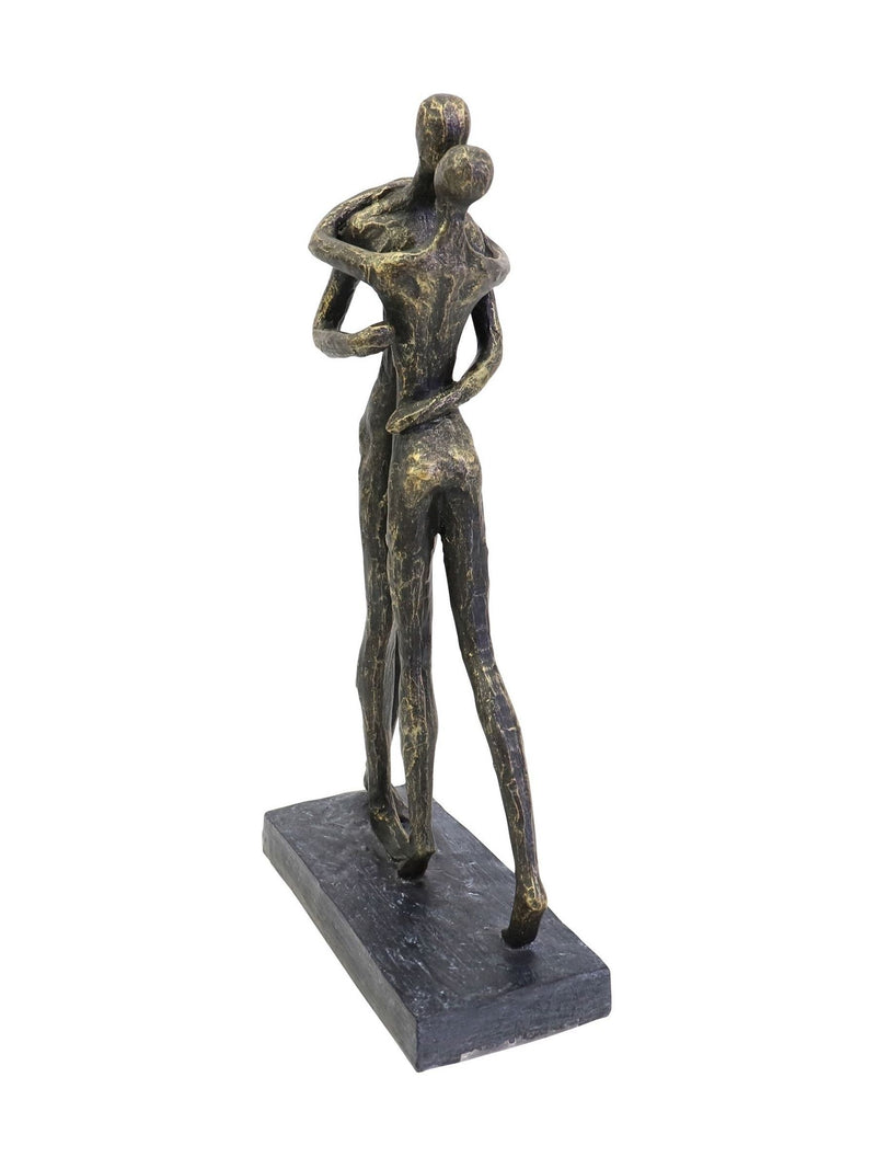 Libra Interiors bronze lovers embrace sculpture 32cm height, UK version