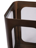 Libra Interiors smoked gold glass hurricane 78cm imported from the UK