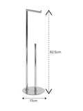 Showerdrape Chrome Belgravia toilet roll holder and spare combo (British brand)