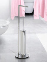 Next Showerdrape Chrome Belgravia Toilet Roll Holder and Toilet Brush Freestanding Bathroom Accessory- Buy online at McGrocer