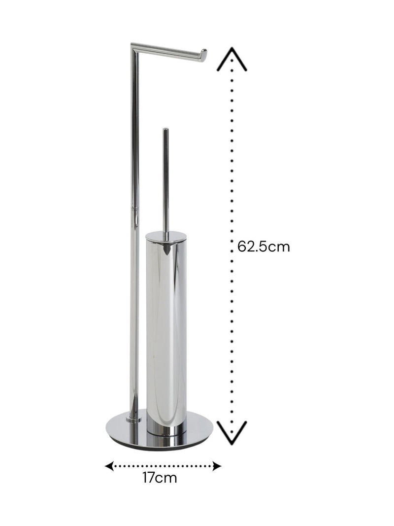 Showerdrape Chrome Belgravia Toilet Roll Holder & Toilet Brush