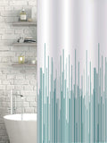 Showerdrape Teal City Stripe shower curtain 180x180cm (British brand)