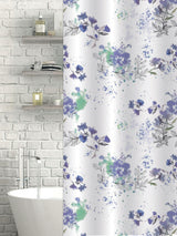 Rideau de douche blanc à motif floral, 180 x 180 cm