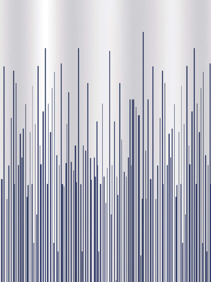 Showerdrape navy blue city stripe shower curtain 180 x 180 cm (British brand)