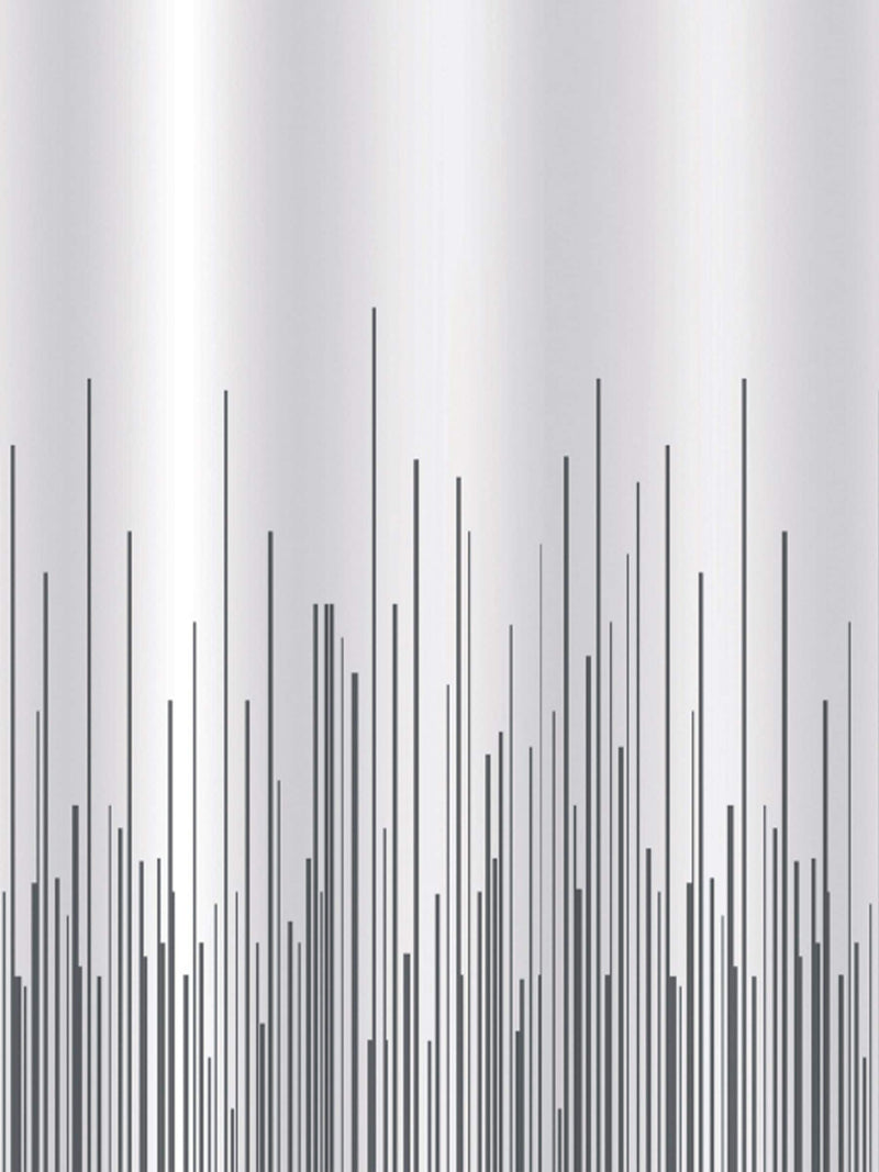 Showerdrape grey city stripe shower curtain 180x180cm (British brand)