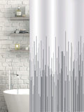 Showerdrape grey city stripe shower curtain 180x180cm (British brand)