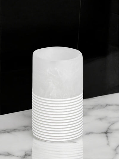 Showerdrape Frost Onyx White Bianco Badezimmer-Becher