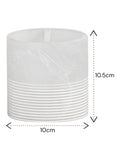 Showerdrape Frost Onyx White Bianco striped toothbrush holder size One (British brand)