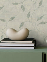 Next Graham & Brown Sage Boutique Ornamental Leaf Wallpaper Sample A4- Buy online at McGrocer