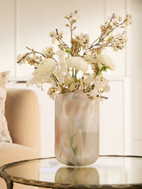 Next Natural Frosted Confetti Glass Vase, 29cm- Buy online at McGrocer