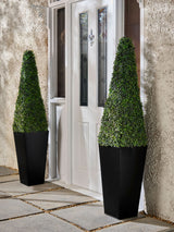 Next Black Set of 2 Metal Outdoor Planters, 60cm- Buy online at McGrocer