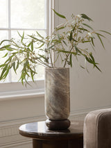 Next Natural N. Premium Marble and Mango Wood Vase - 29.5cm- Buy online at McGrocer