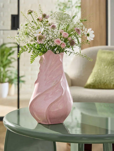 Next Pink Reactive Glaze Petal Shaped Ceramic Vase- Buy online at McGrocer