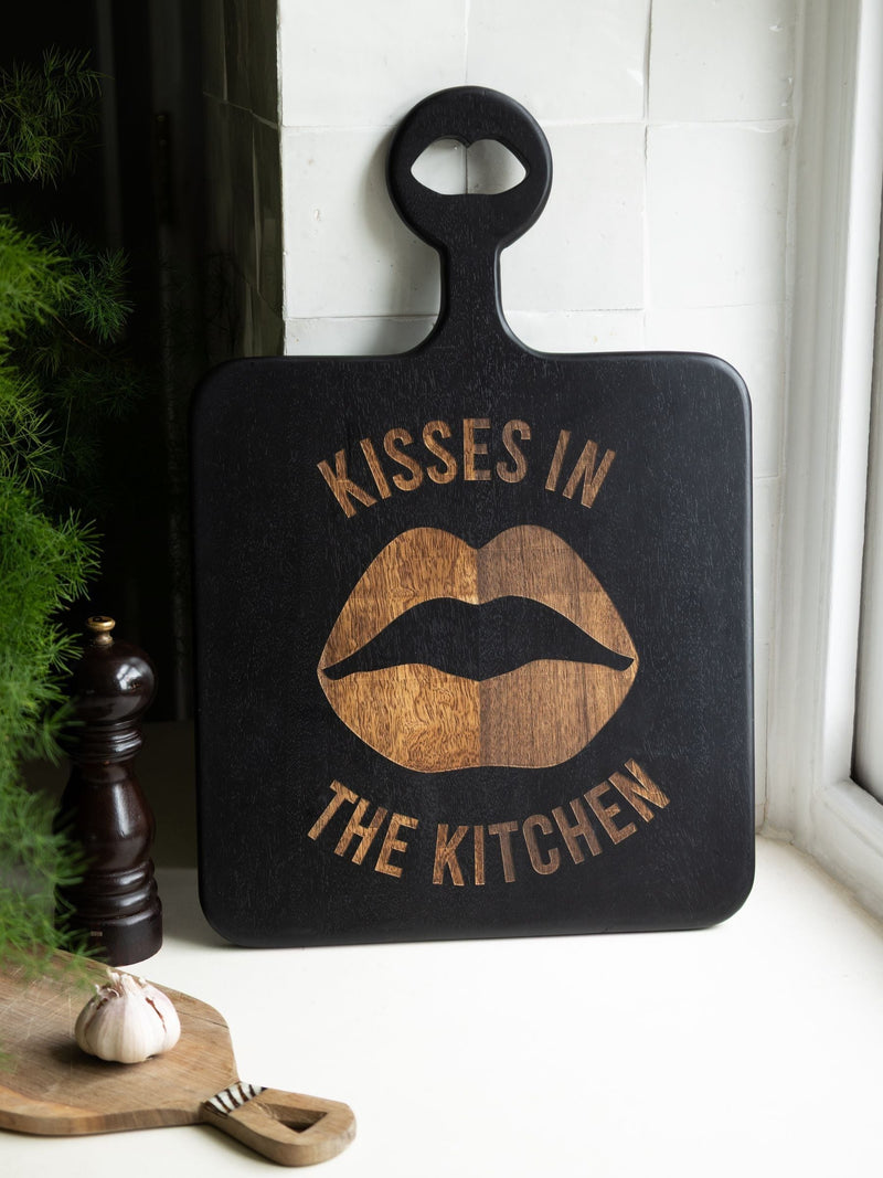 Rockett St George black kisses in the kitchen wooden serveboard (British brand)