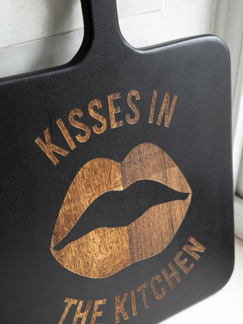 Rockett St George black kisses in the kitchen wooden serveboard (British brand)