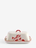 Rockett St George lipstick butter dish stoneware - British product