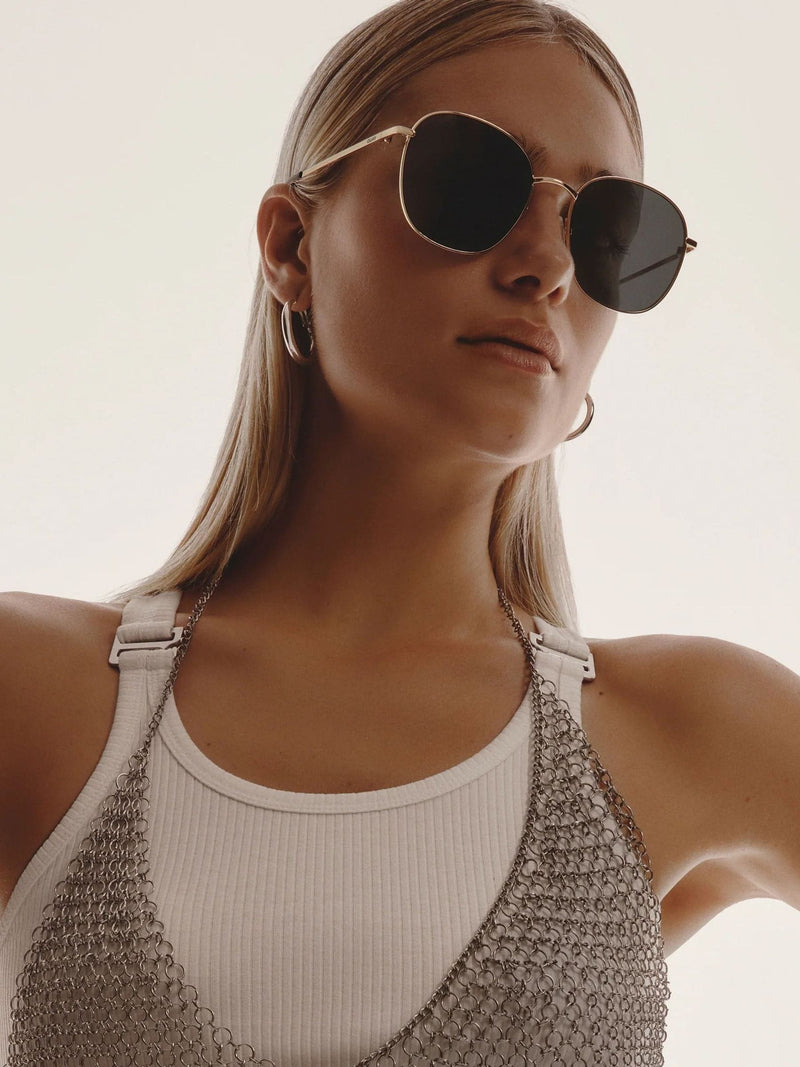 QUAY Gold Jezabell sunglasses, UK version