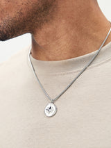 Next DCK Men's Silver Tone Stainless Steel Compass Necklace- Buy online at McGrocer