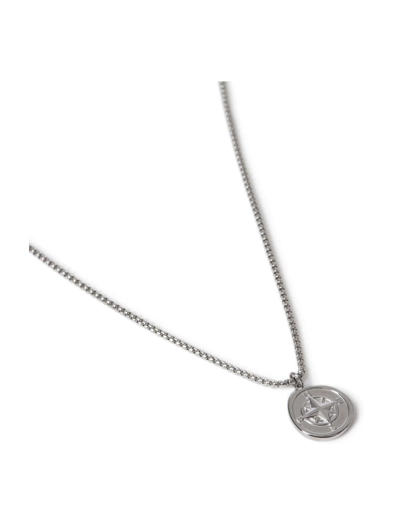 DCK Silver Tone Stainless Steel Compass Necklace - British product