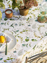 Next Sophie Allport Off White Wild Floral Print Cotton Tablecloth 280cm x 152cm- Buy online at McGrocer