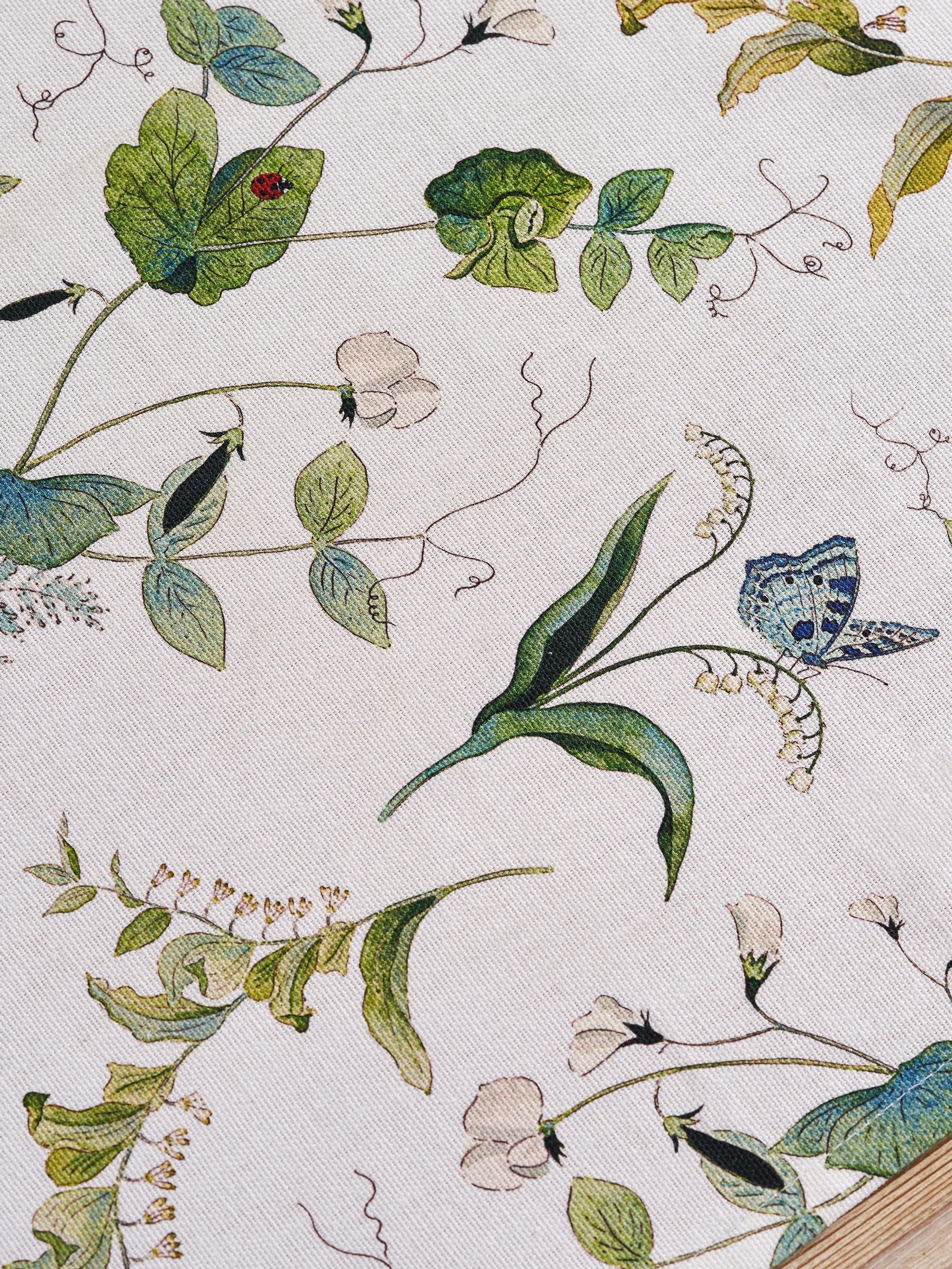 Sophie Allport Off White Wild Floral Print Cotton Table Runner