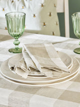 Next Sophie Allport Stone Linen Gingham Napkins Set of 4- Buy online at McGrocer