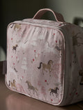 Sophie Allport pale pink pony insulated lunch bag (British brand)