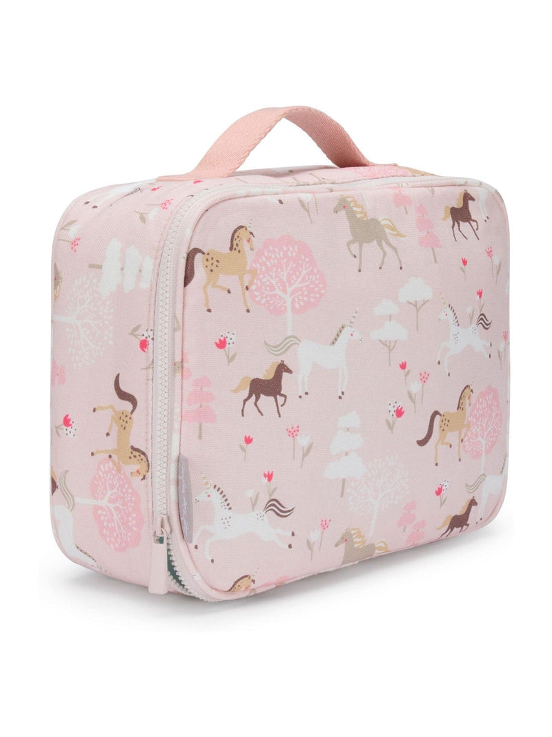 Sophie Allport pale pink pony insulated lunch bag (British brand)