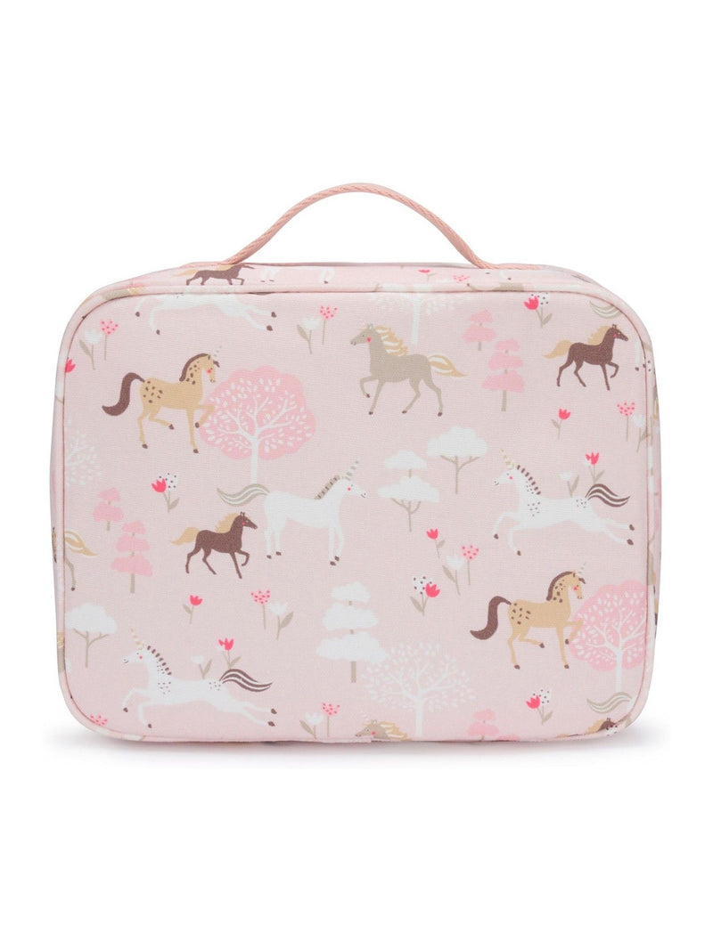 Sophie Allport pale pink pony insulated lunch bag (British brand)