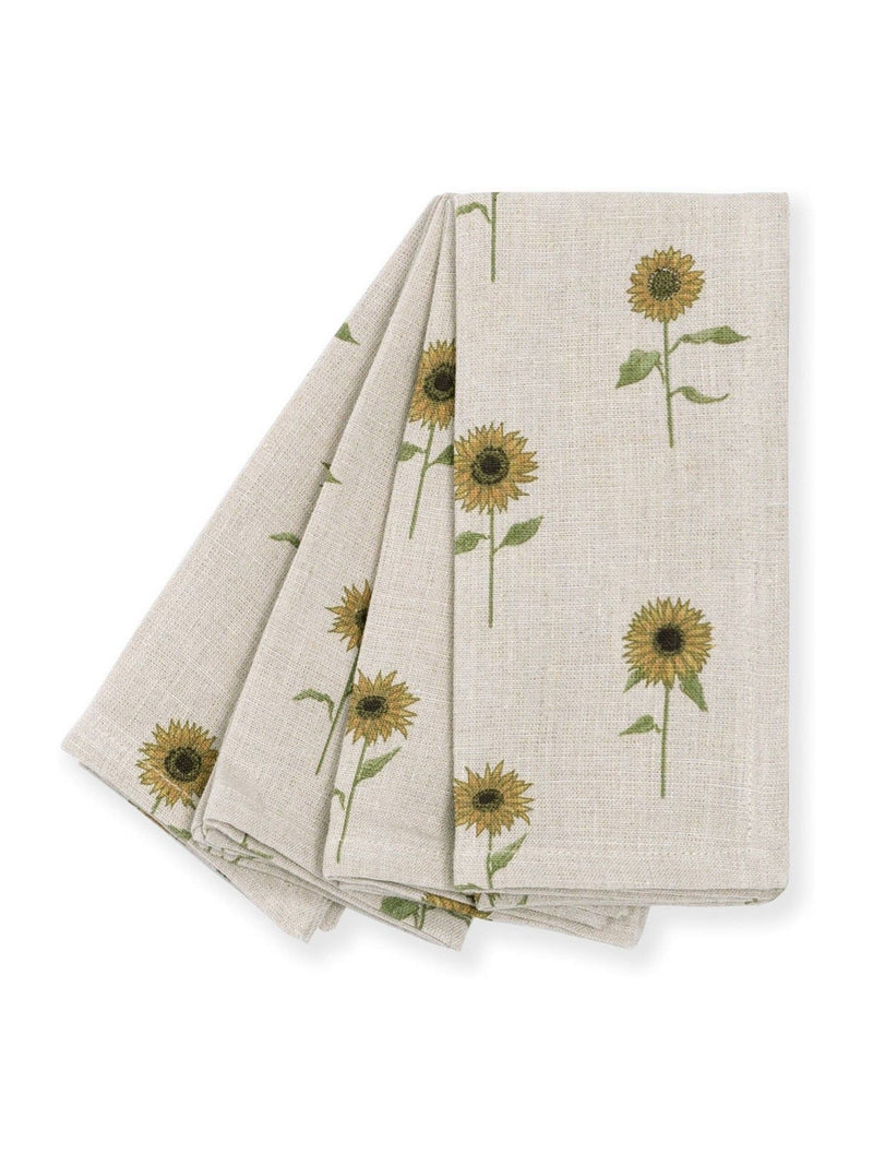 Sophie Allport sunflower linen napkins set of 4 (British brand)