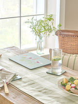 Next Sophie Allport Sage Green Linen Gingham Table Runner 280cm x 35cm- Buy online at McGrocer