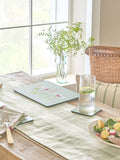 Sophie Allport sage green linen table runner 280x35cm (British brand)