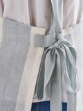 Sophie Allport teal blue linen cross back apron 87x77cm (British brand)