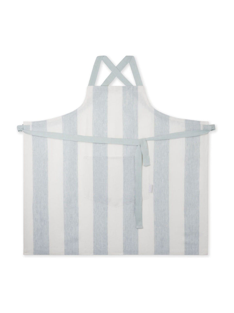 Sophie Allport teal blue linen cross back apron 87x77cm (British brand)