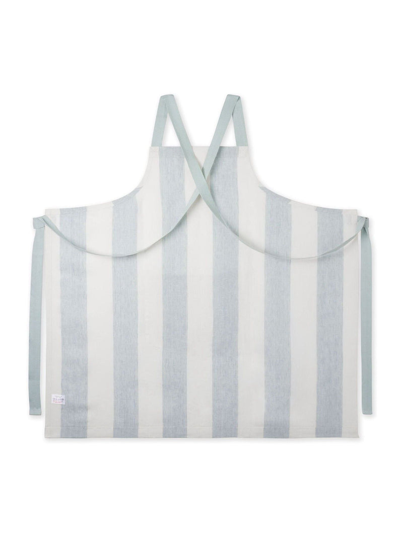Sophie Allport teal blue linen cross back apron 87x77cm (British brand)