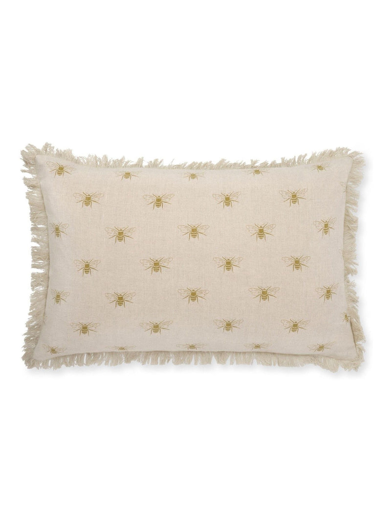 Sophie Allport linen bees cushion 35x55cm, imported from the UK
