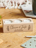 No Ordinary Gift wooden engagement candle holder 15cm x 5.5cm (British brand)