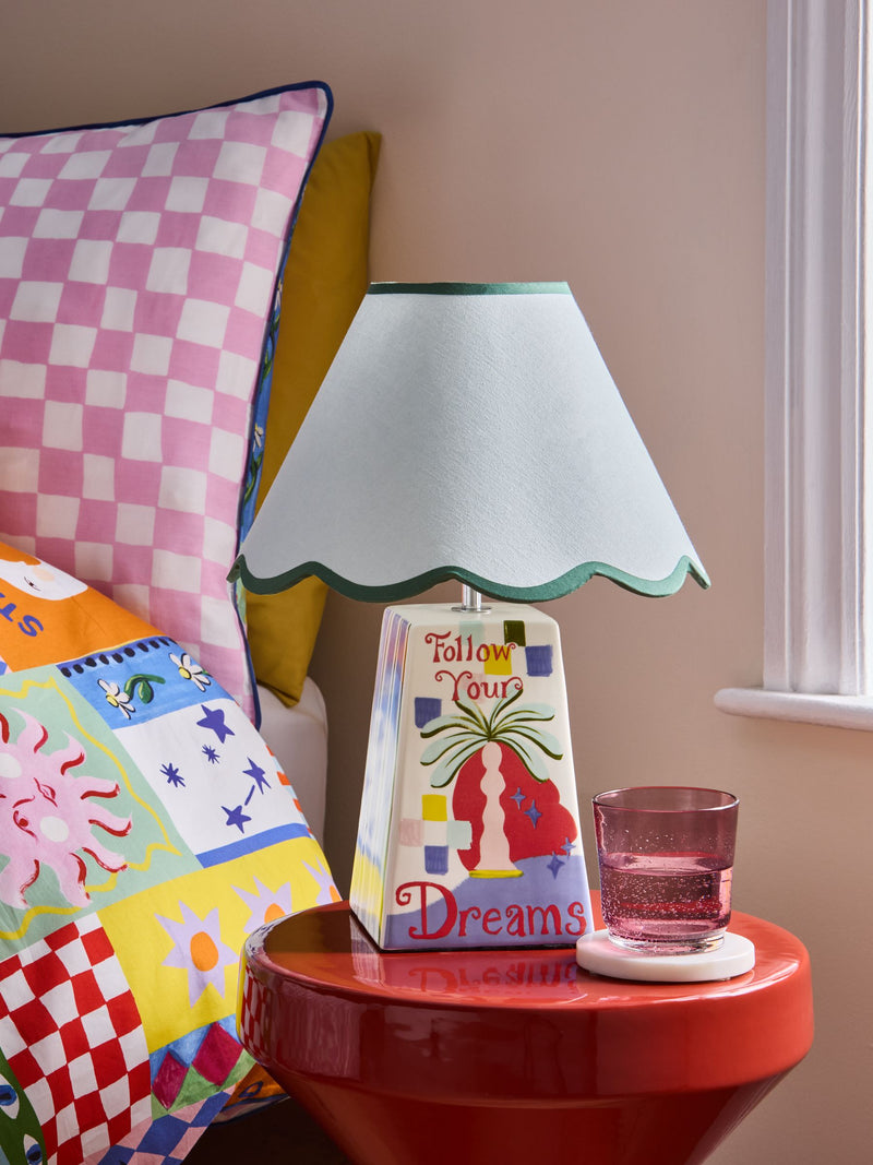 Eleanor Bowmer blue dreamer ceramic table lamp 39cm - British product