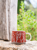 Set of 4 Olive Rosemary Stoneware Mugs
