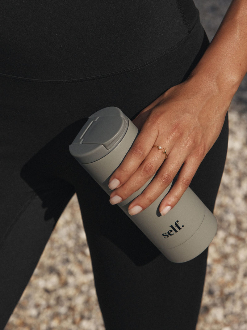 self. Khaki Green travel mug 350ml (British brand)