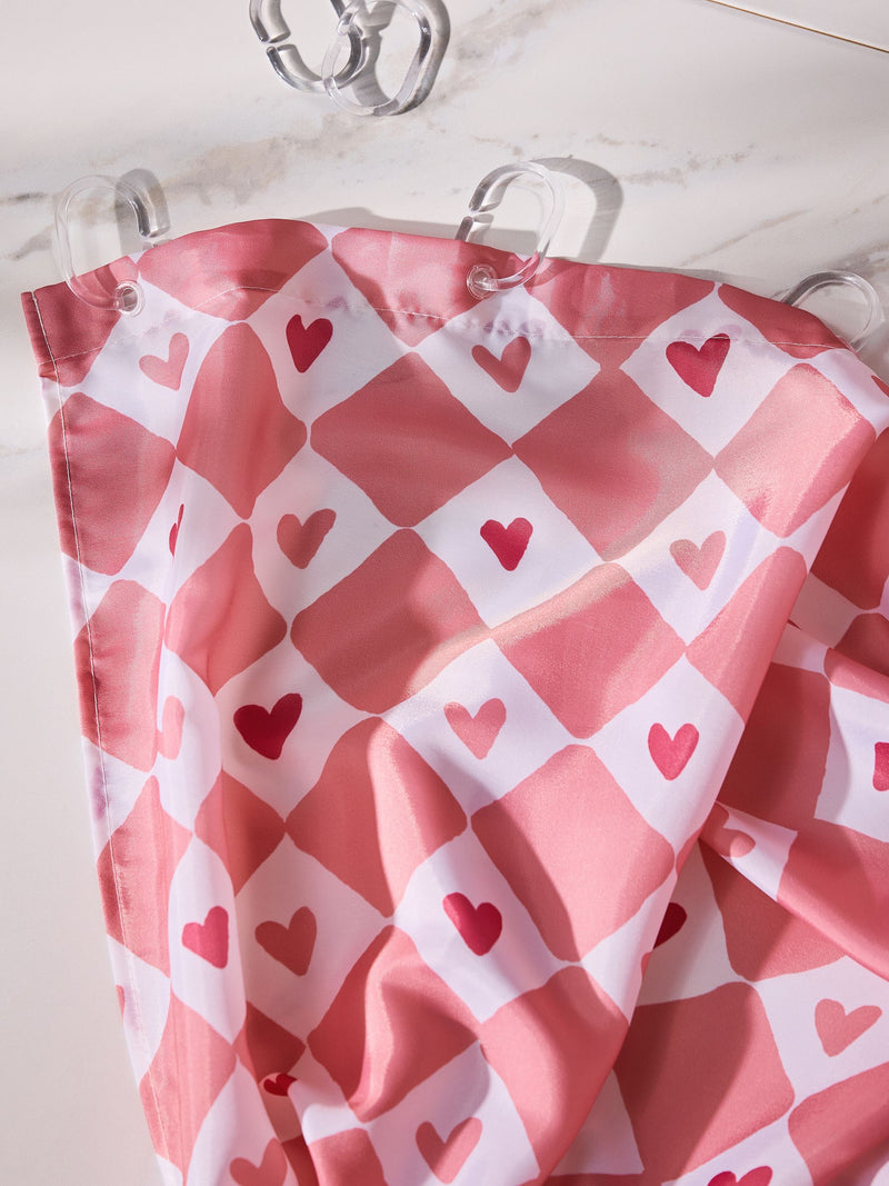 Shower curtain with multi heart design (British brand)