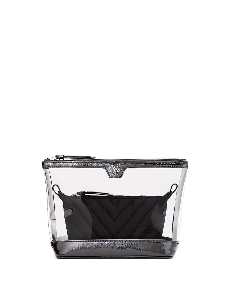 Victoria's Secret Black 2 Piece Makeup Bag