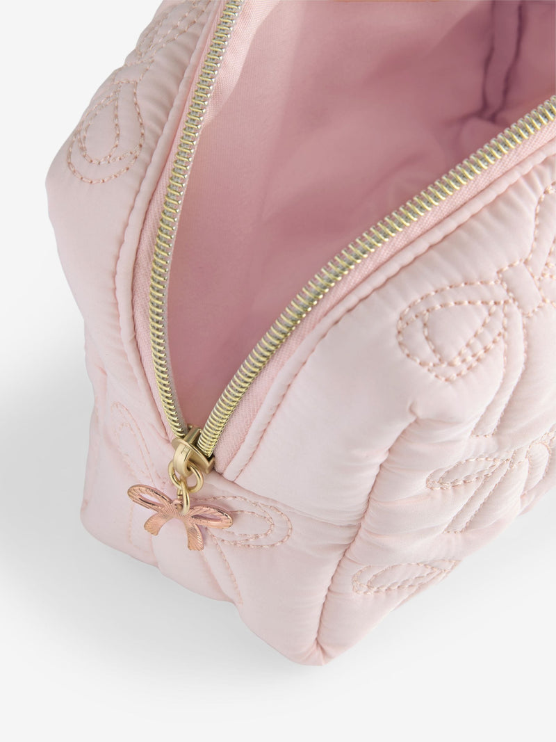 Pink make-up bag with bow design medium size (British brand)